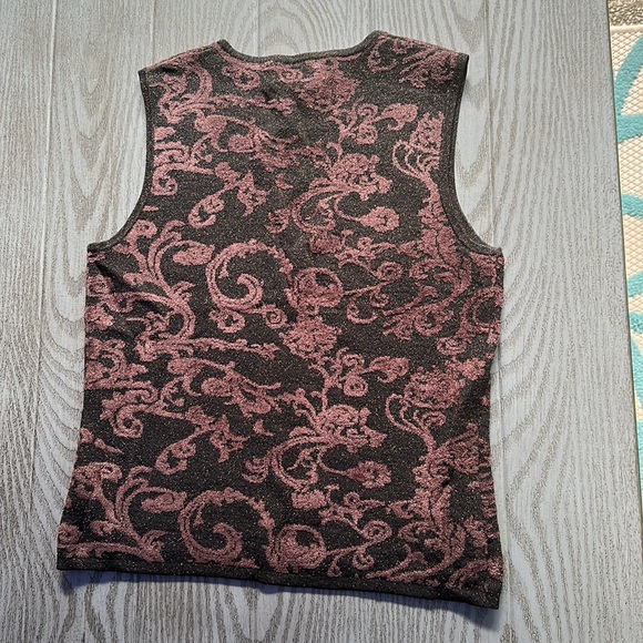 Woman’s Sparkly Metallic Jones New York Cardigan & Tank Set - Picture 5 of 10